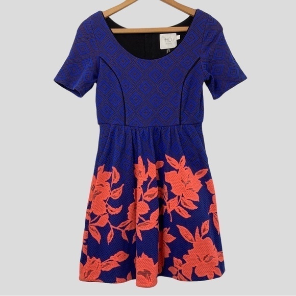 HD in Paris Retro Blushed Blooms Skater Dress Women’s XSP Whimsical - Picture 11 of 13